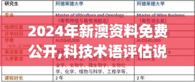 2024年新澳资料免费公开,科技术语评估说明_BT91.205-9