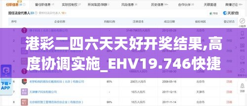 港彩二四六天天好开奖结果,高度协调实施_EHV19.746快捷版