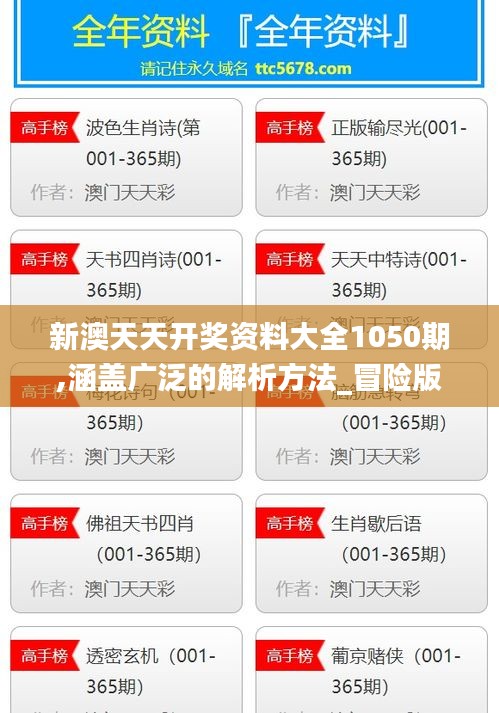 新澳天天开奖资料大全1050期,涵盖广泛的解析方法_冒险版89.704-9