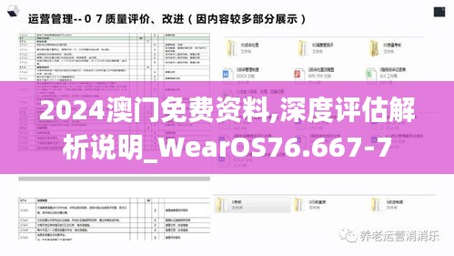 2024澳门免费资料,深度评估解析说明_WearOS76.667-7