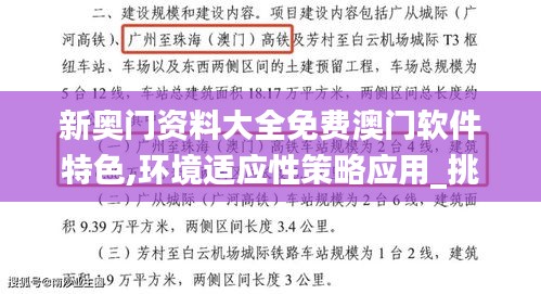 新奥门资料大全免费澳门软件特色,环境适应性策略应用_挑战版47.710-1