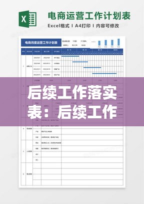 后续工作落实表：后续工作思路及工作计划 