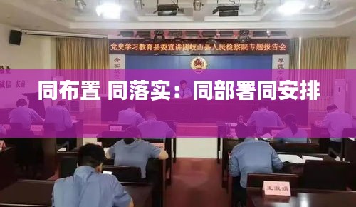 同布置 同落实：同部署同安排 