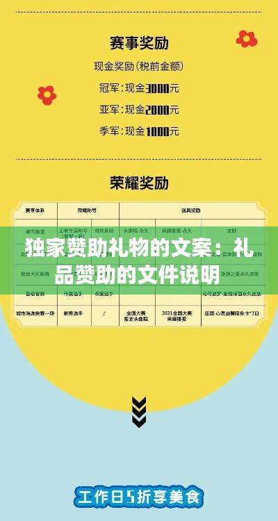 独家赞助礼物的文案：礼品赞助的文件说明 