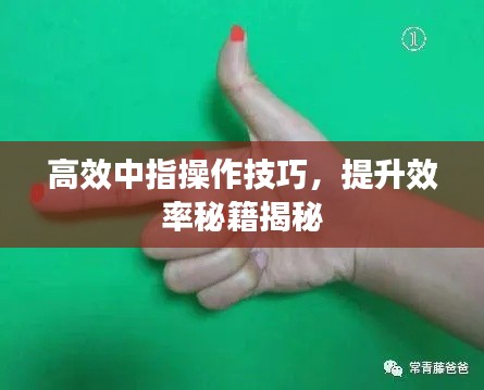 高效中指操作技巧，提升效率秘籍揭秘