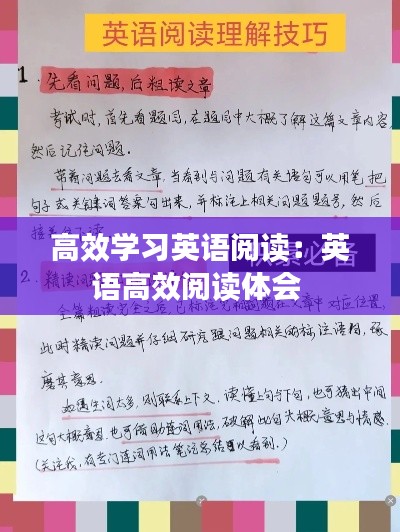 高效学习英语阅读：英语高效阅读体会 