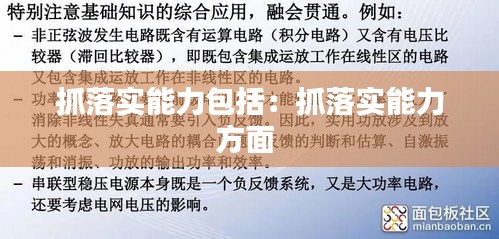 抓落实能力包括：抓落实能力方面 