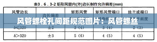 风管螺栓孔间距规范图片：风管螺丝 