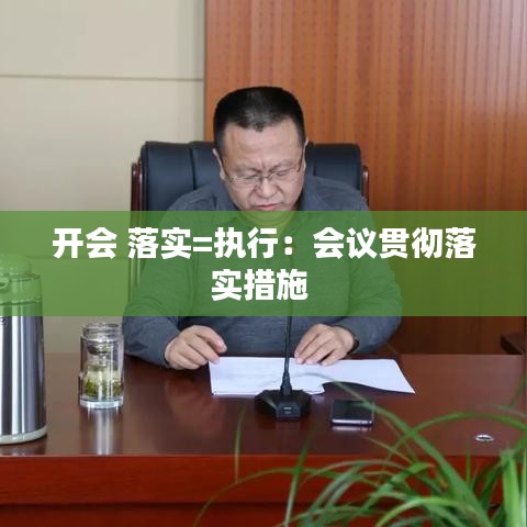 开会 落实=执行：会议贯彻落实措施 