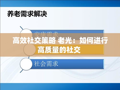 高效社交策略 老光：如何进行高质量的社交 