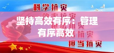 坚持高效有序：管理有序高效 