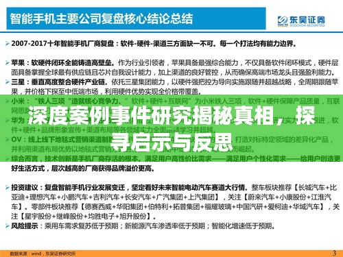 深度案例事件研究揭秘真相，探寻启示与反思