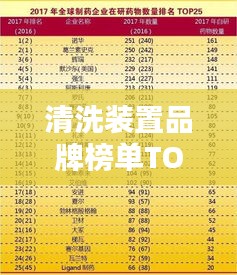 清洗装置品牌榜单TOP10，排名大解密！