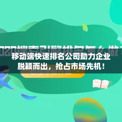 移动端快速排名公司助力企业脱颖而出，抢占市场先机！