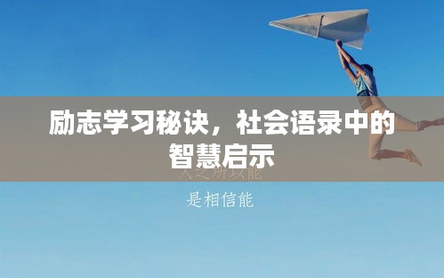 励志学习秘诀，社会语录中的智慧启示