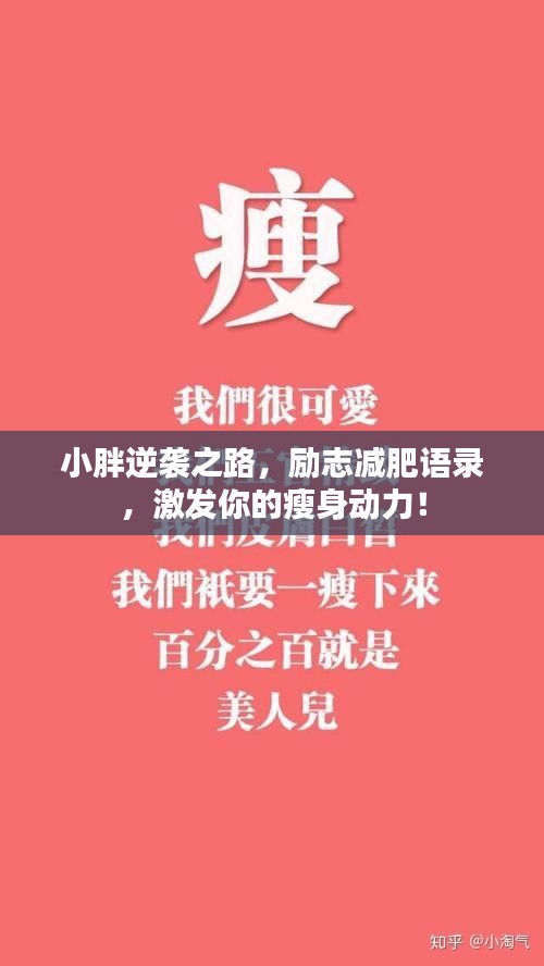 小胖逆袭之路，励志减肥语录，激发你的瘦身动力！