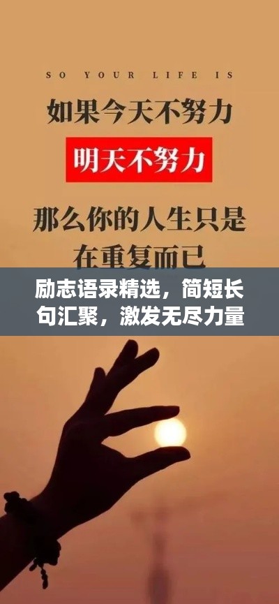 励志语录精选，简短长句汇聚，激发无尽力量潜能