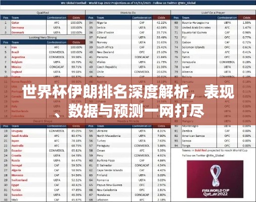 世界杯伊朗排名深度解析，表现、数据与预测一网打尽