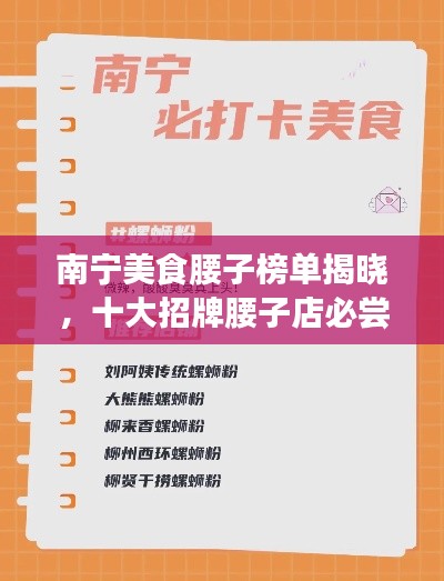 南宁美食腰子榜单揭晓，十大招牌腰子店必尝！