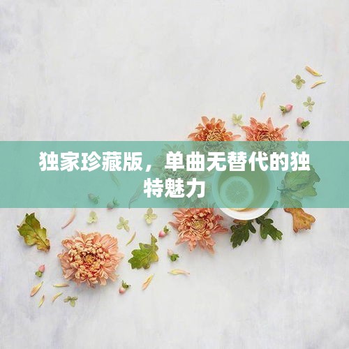 独家珍藏版，单曲无替代的独特魅力