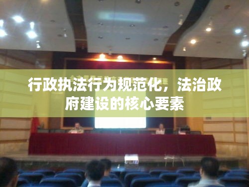 行政执法行为规范化，法治政府建设的核心要素