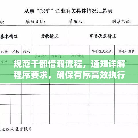 规范干部借调流程，通知详解程序要求，确保有序高效执行