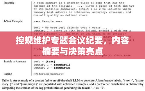 控规维护专题会议纪要，内容摘要与决策亮点
