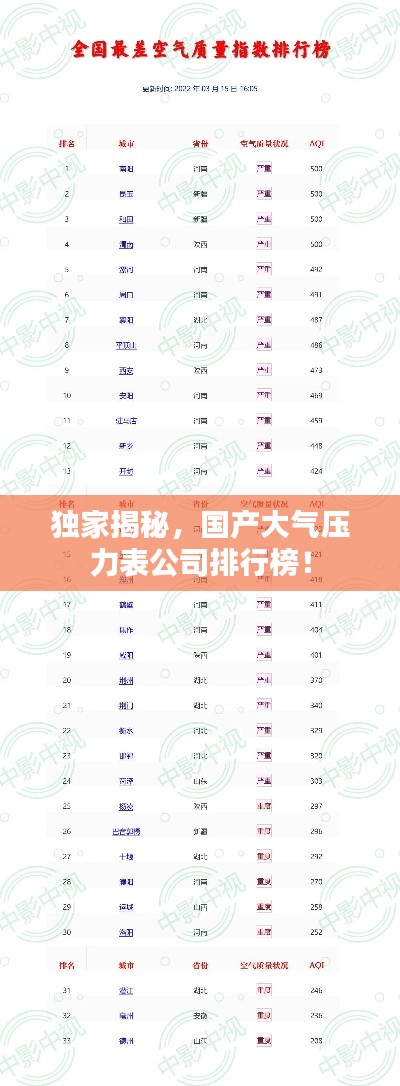 独家揭秘，国产大气压力表公司排行榜！
