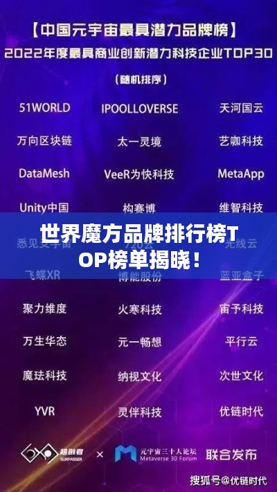 世界魔方品牌排行榜TOP榜单揭晓！