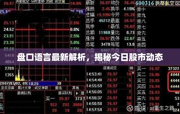 盘口语言最新解析，揭秘今日股市动态