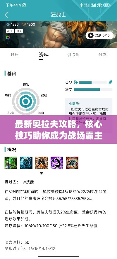 最新奥拉夫攻略，核心技巧助你成为战场霸主