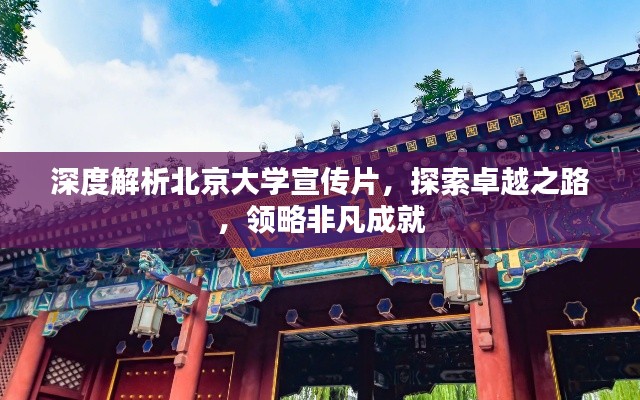 深度解析北京大学宣传片，探索卓越之路，领略非凡成就