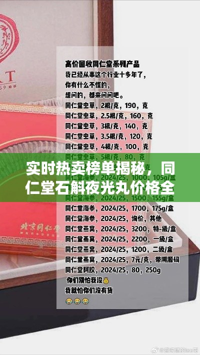 实时热卖榜单揭秘,同仁堂石斛夜光丸价格全解析