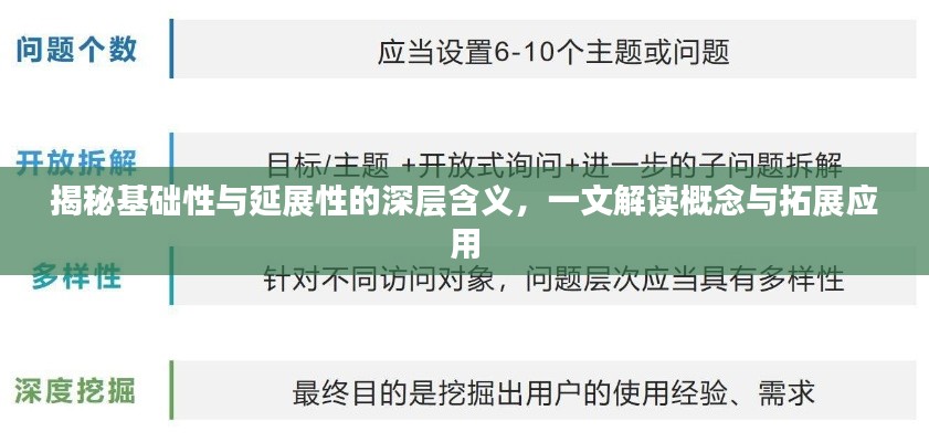 揭秘基础性与延展性的深层含义，一文解读概念与拓展应用