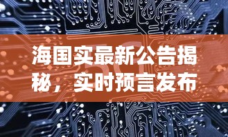海国实最新公告揭秘，实时预言发布平台深度解读
