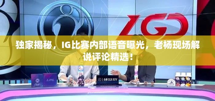独家揭秘，IG比赛内部语音曝光，老杨现场解说评论精选！