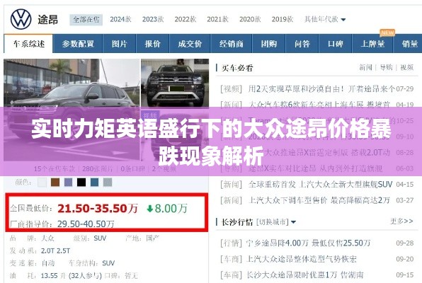 实时力矩英语盛行下的大众途昂价格暴跌现象解析