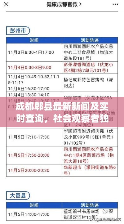 成都郫县最新新闻及实时查询,社会观察者独到见解分享