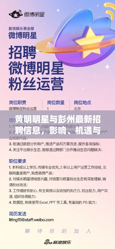 黄明明星与彭州最新招聘信息,影响、机遇与挑战揭秘