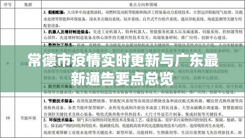 常德市疫情实时更新与广东最新通告要点总览
