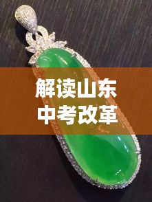 解读山东中考改革最新方案,翡翠明星闪耀,引领未来教育改革之路