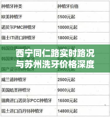 西宁同仁路实时路况与苏州洗牙价格深度解析