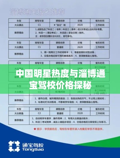 中国明星热度与淄博通宝驾校价格探秘