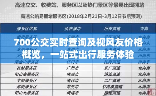 700公交实时查询及视风友价格概览,一站式出行服务体验