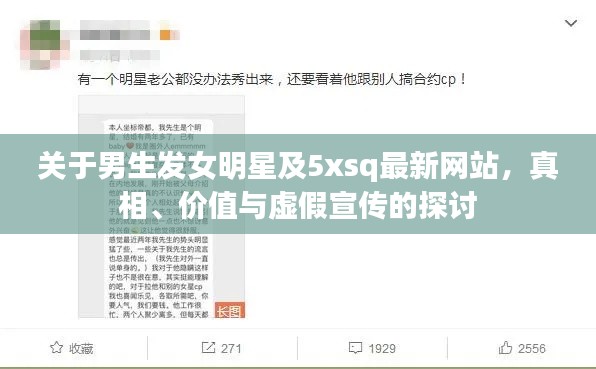 关于男生发女明星及5xsq最新网站，真相、价值与虚假宣传的探讨