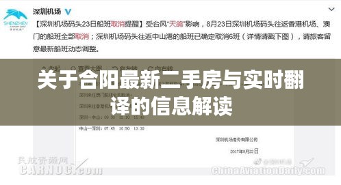 关于合阳最新二手房与实时翻译的信息解读