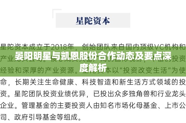 晏阳明星与凯恩股份合作动态及要点深度解析