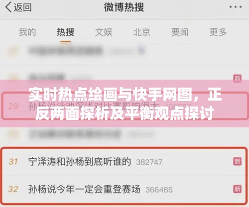 实时热点绘画与快手网图,正反两面探析及平衡观点探讨