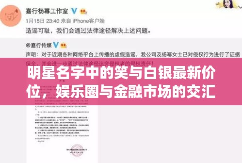 明星名字中的笑与白银最新价位，娱乐圈与金融市场的交汇焦点