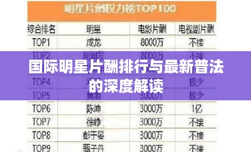 国际明星片酬排行与最新普法的深度解读